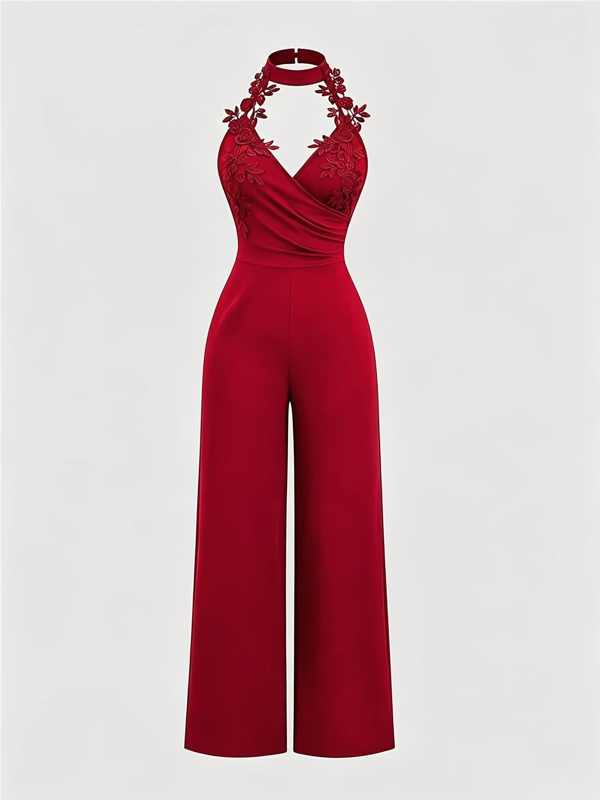 Halter Neck Wide-Leg Jumpsuit
