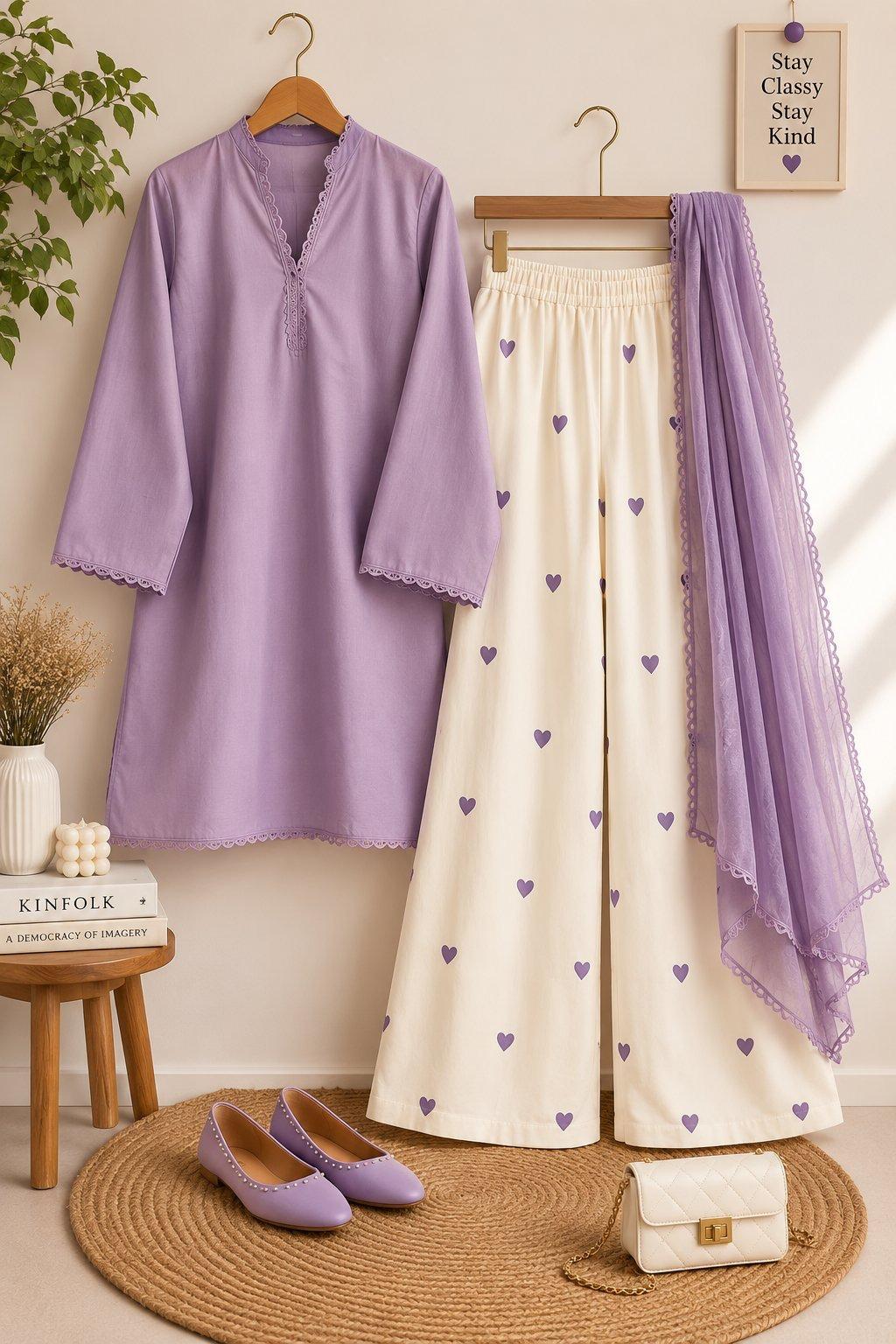 Kurta Palazzo Set with Dupatta