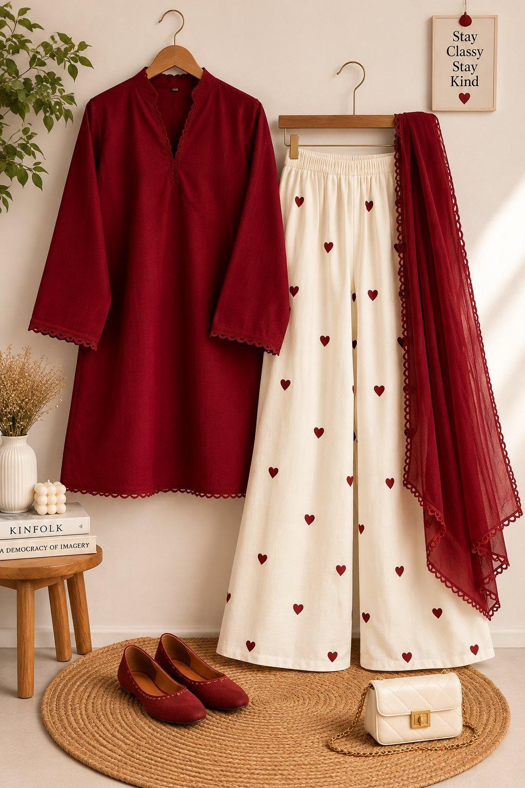 Kurta Palazzo Set with Dupatta