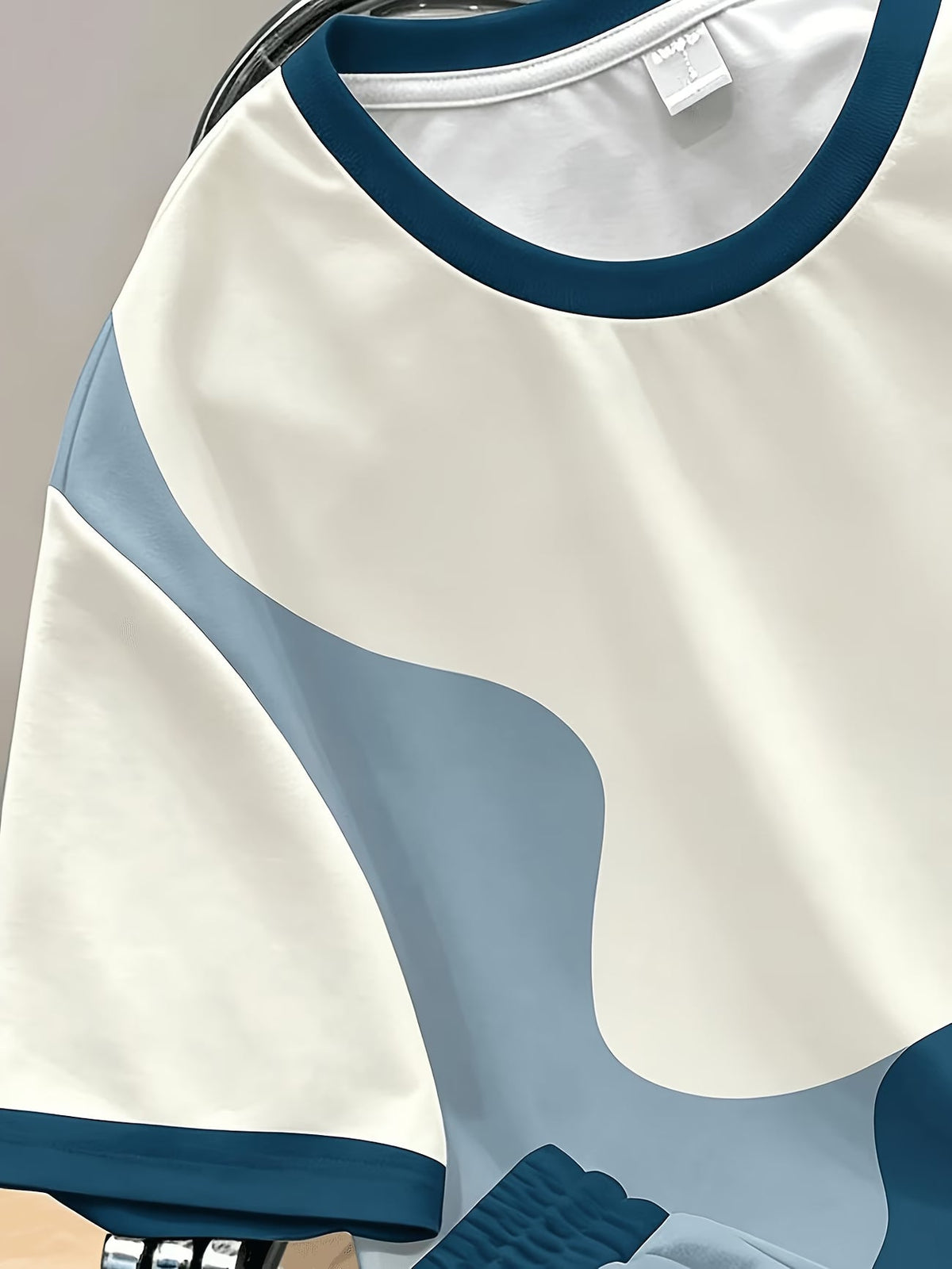 Contrast Trim Sweater and Wide-Leg Pants Co-Ord Set