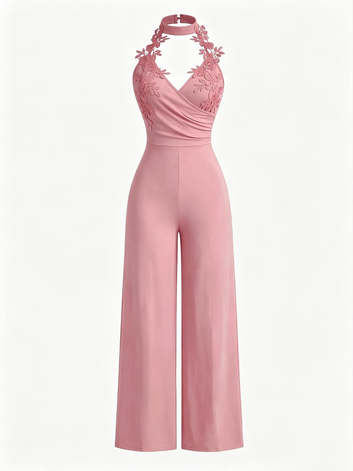 Halter Neck Wide-Leg Jumpsuit