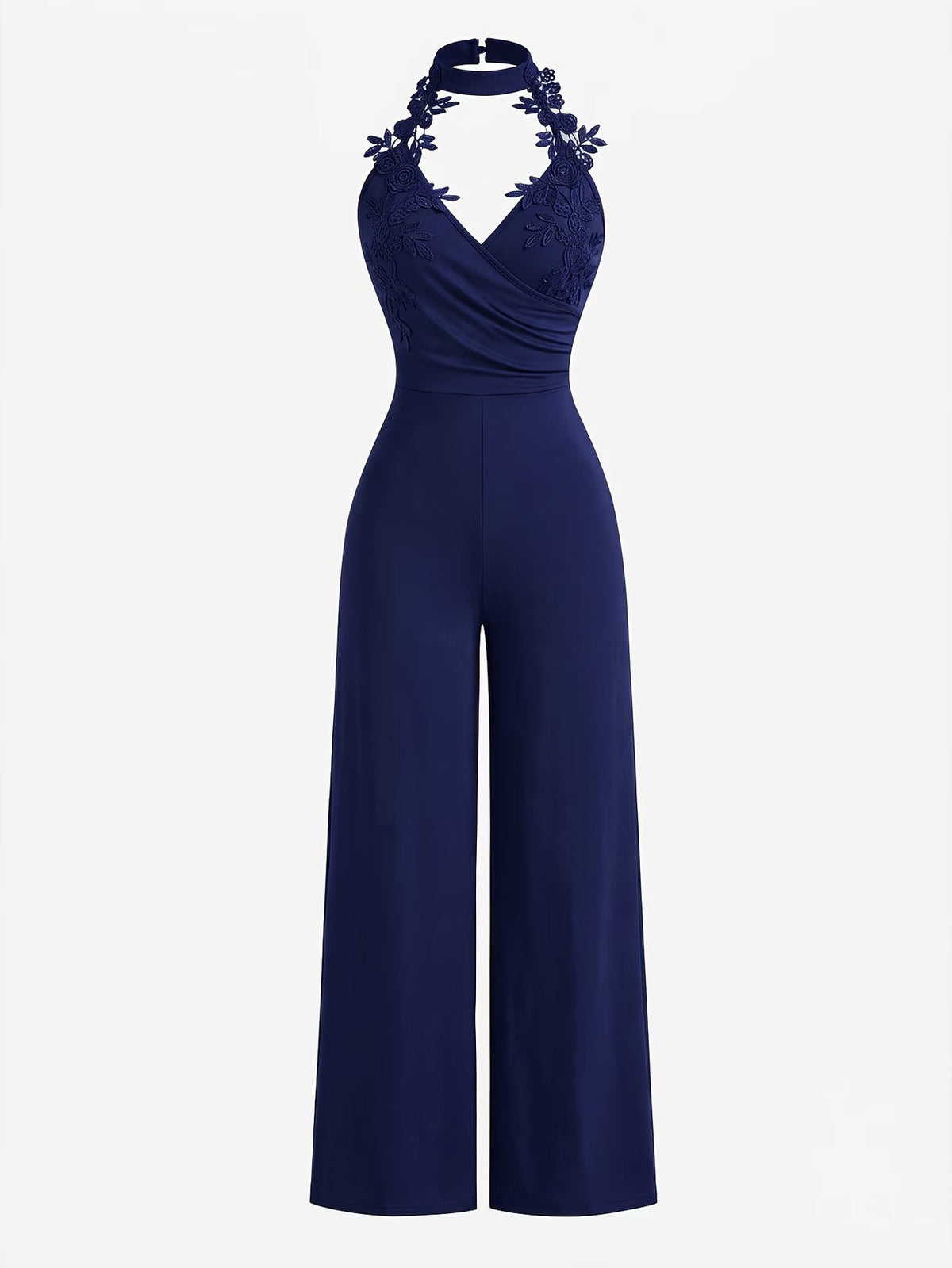 Halter Neck Wide-Leg Jumpsuit