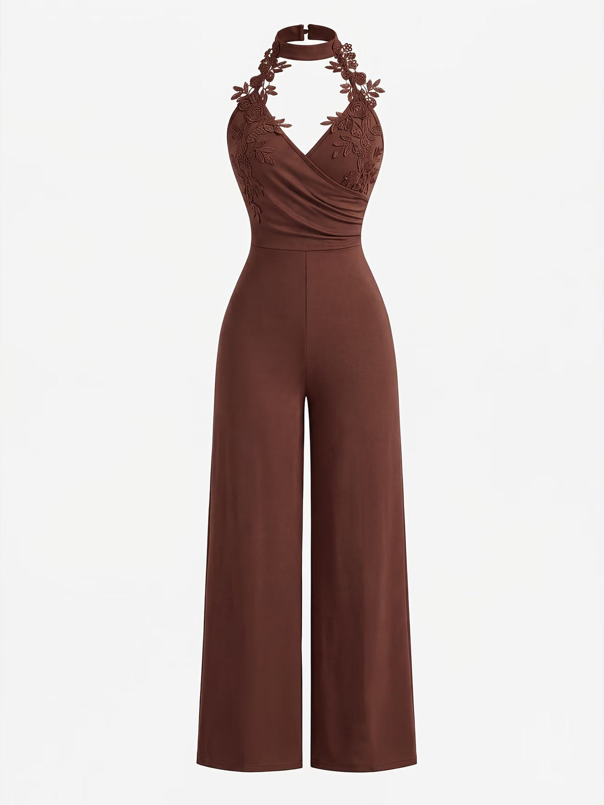 Halter Neck Wide-Leg Jumpsuit