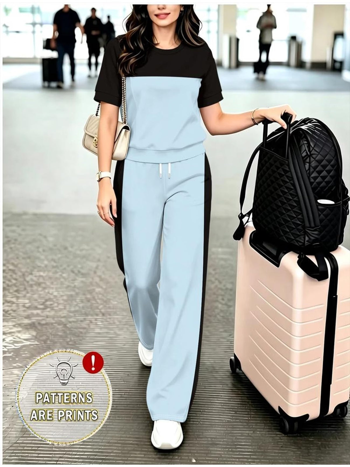 Graphic Print Two-Piece Casual Co-Ord Set