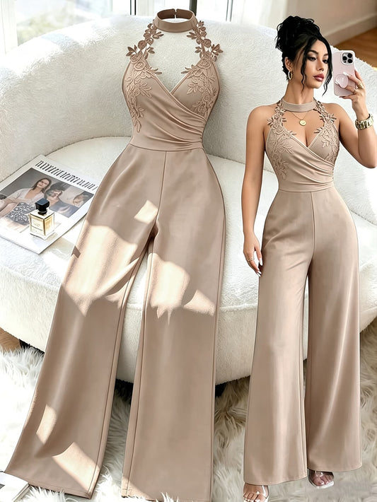 Halter Neck Wide-Leg Jumpsuit