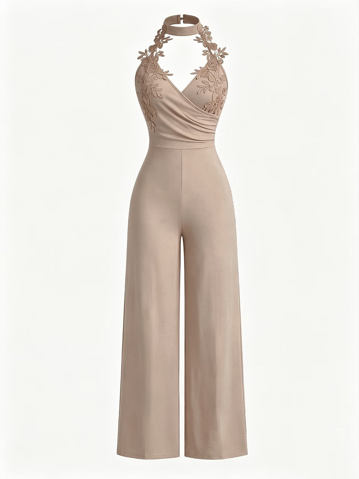 Halter Neck Wide-Leg Jumpsuit