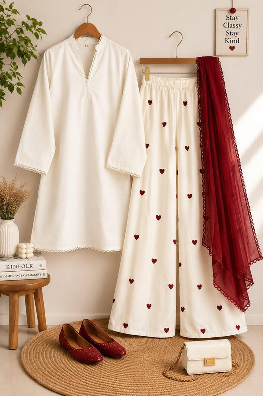 Kurta Palazzo Set with Dupatta