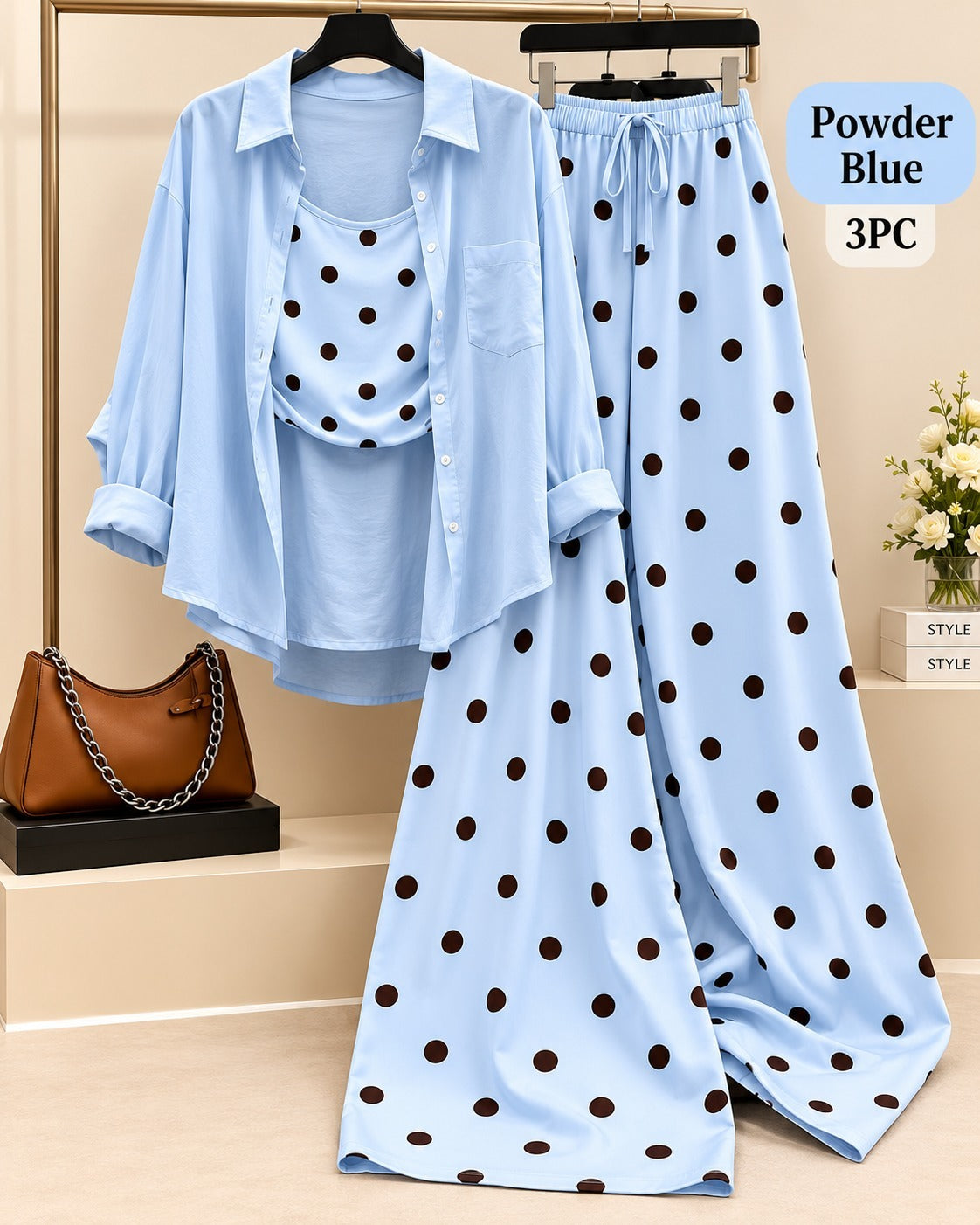 Tank Top and Wide-Leg Pants Set