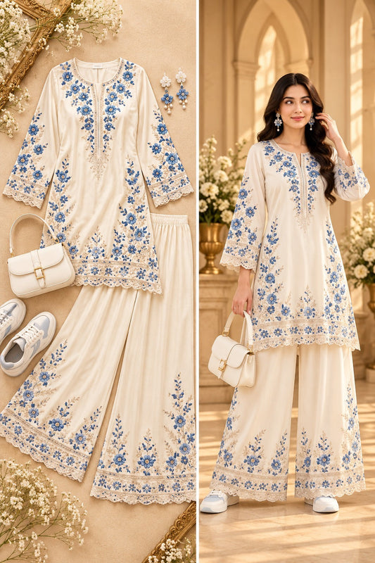 Kurta and Wide-Leg Palazzo Set for Women