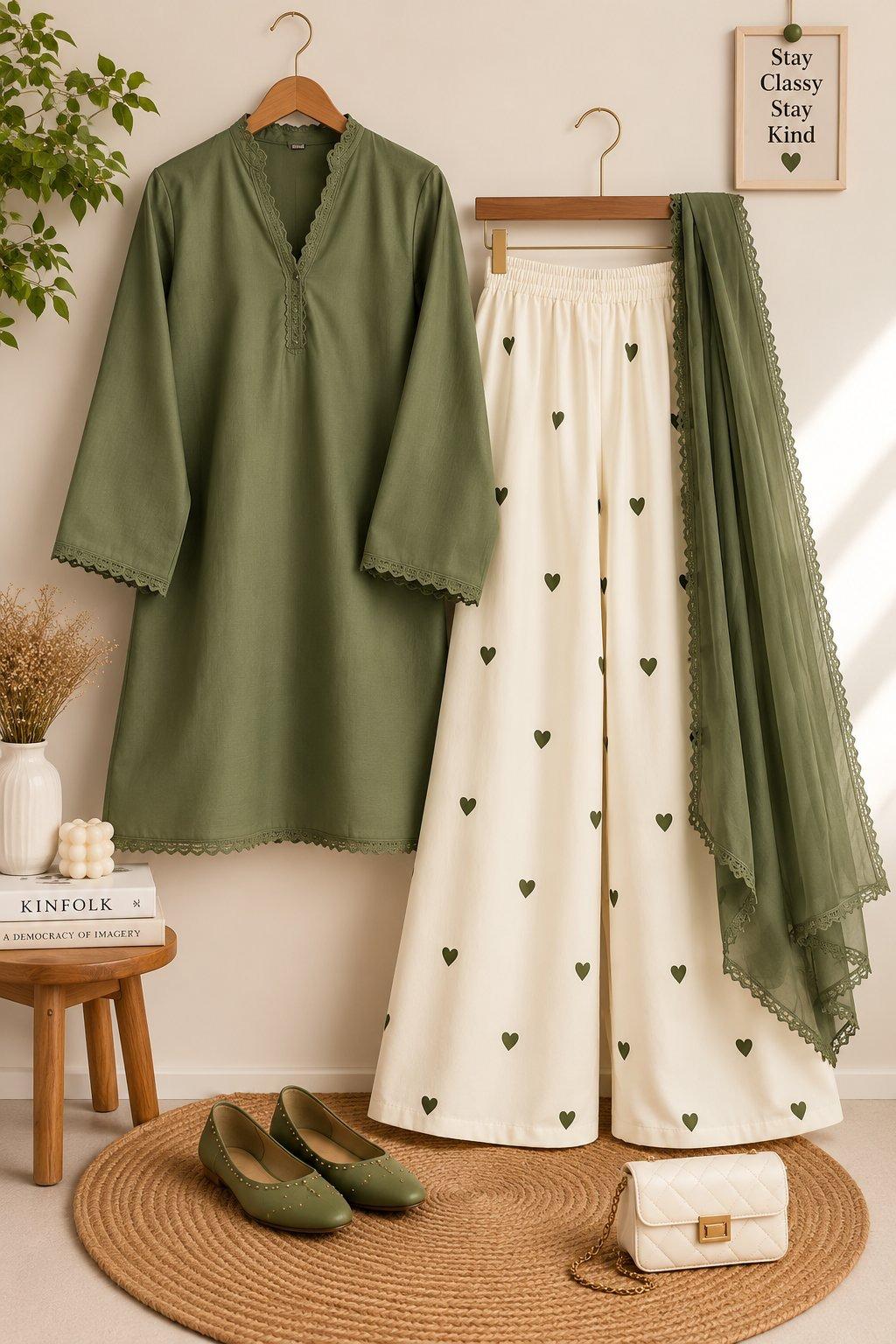 Kurta Palazzo Set with Dupatta