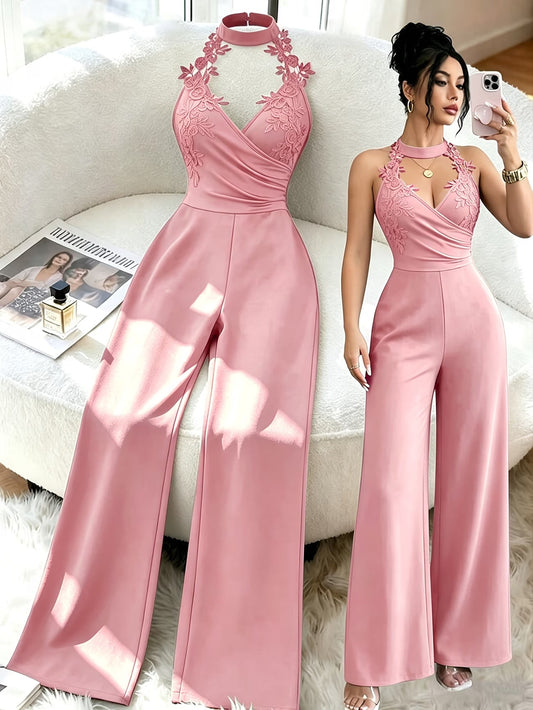 Halter Neck Wide-Leg Jumpsuit