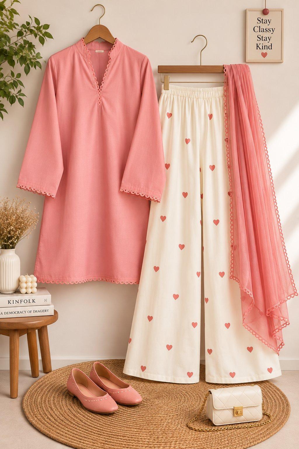 Kurta Palazzo Set with Dupatta